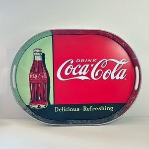 Drink Coca-Cola Delicious Refreshing Galvanized Tin Serving Tray w/ Handles